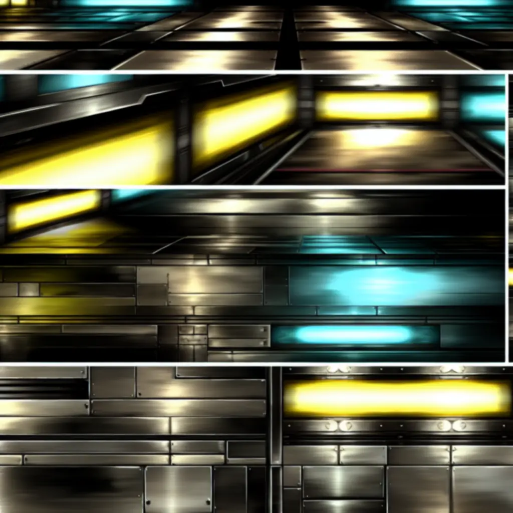 Ciemne, industrialne tło z neonowym blaskiem nawiązujące do Mechanic Escape