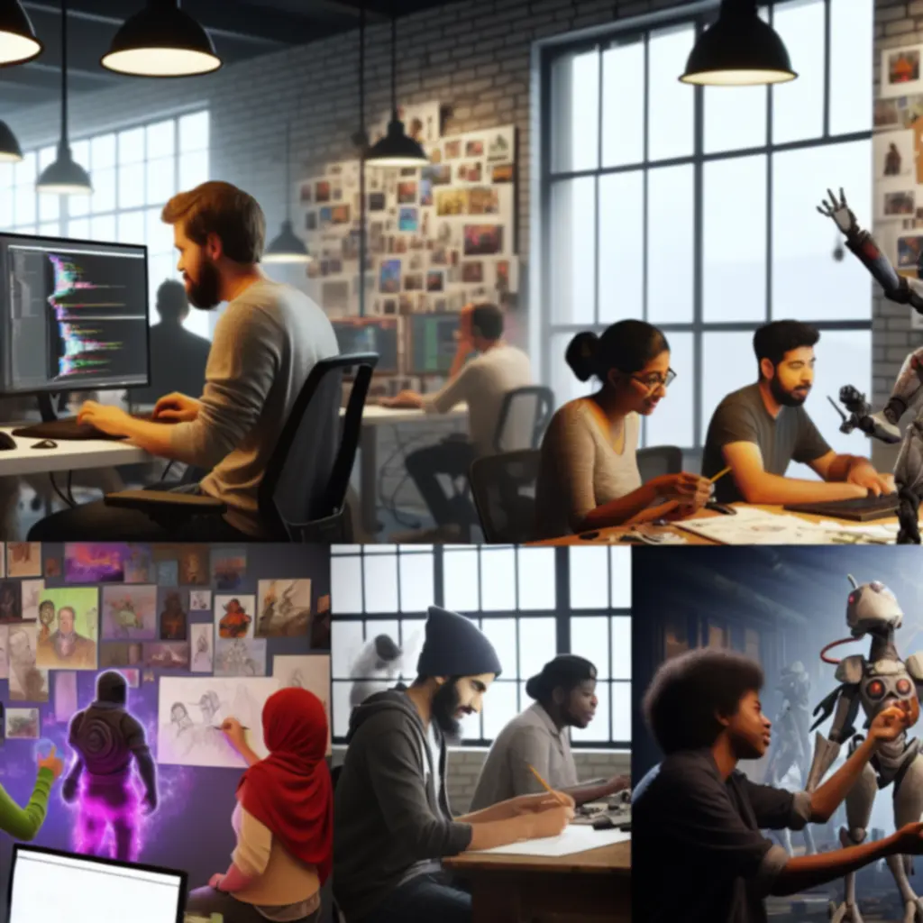 Materiały zza kulis z procesu tworzenia gry.