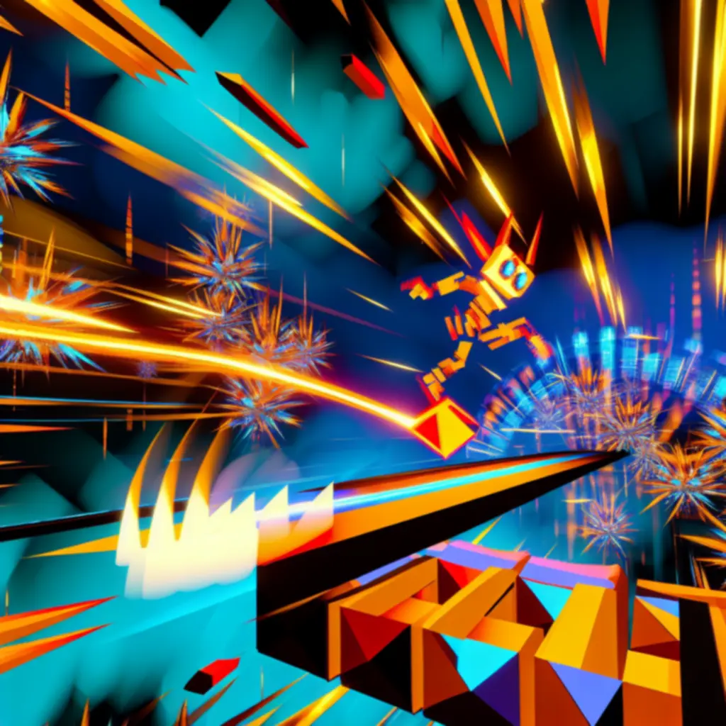 Fragment rozgrywki Mechanic Escape ukazujący szybkie sekwencje platformowe.